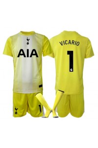 Tottenham Hotspur Guglielmo Vicario #1 Maalivahti Jalkapallovaatteet Lasten Kolmas peliasu 2025-26 Lyhythihainen (+ Lyhyet housut)